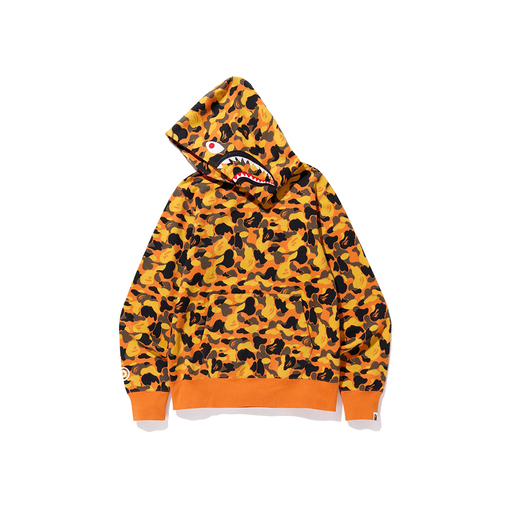 Bape x XO The Weeknd Bape Camo Shark Hoodie Pullover Orange (FW18)