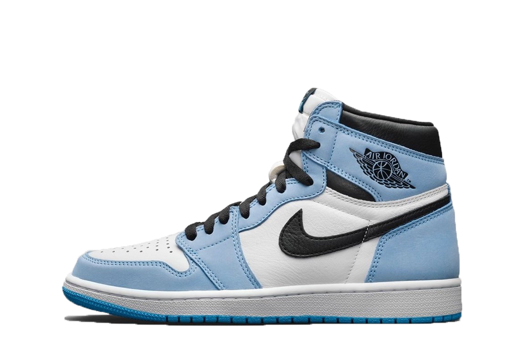 Air Jordan 1 Retro High 'White University Blue' (2021) WHITE/UNIVERSITY BLUE/BLACK sneaker – authenticated on KLEKT