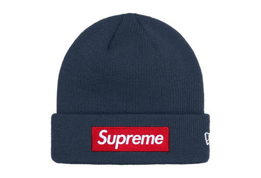 Supreme x New Era Box Logo Beanie 'Navy' (FW24)