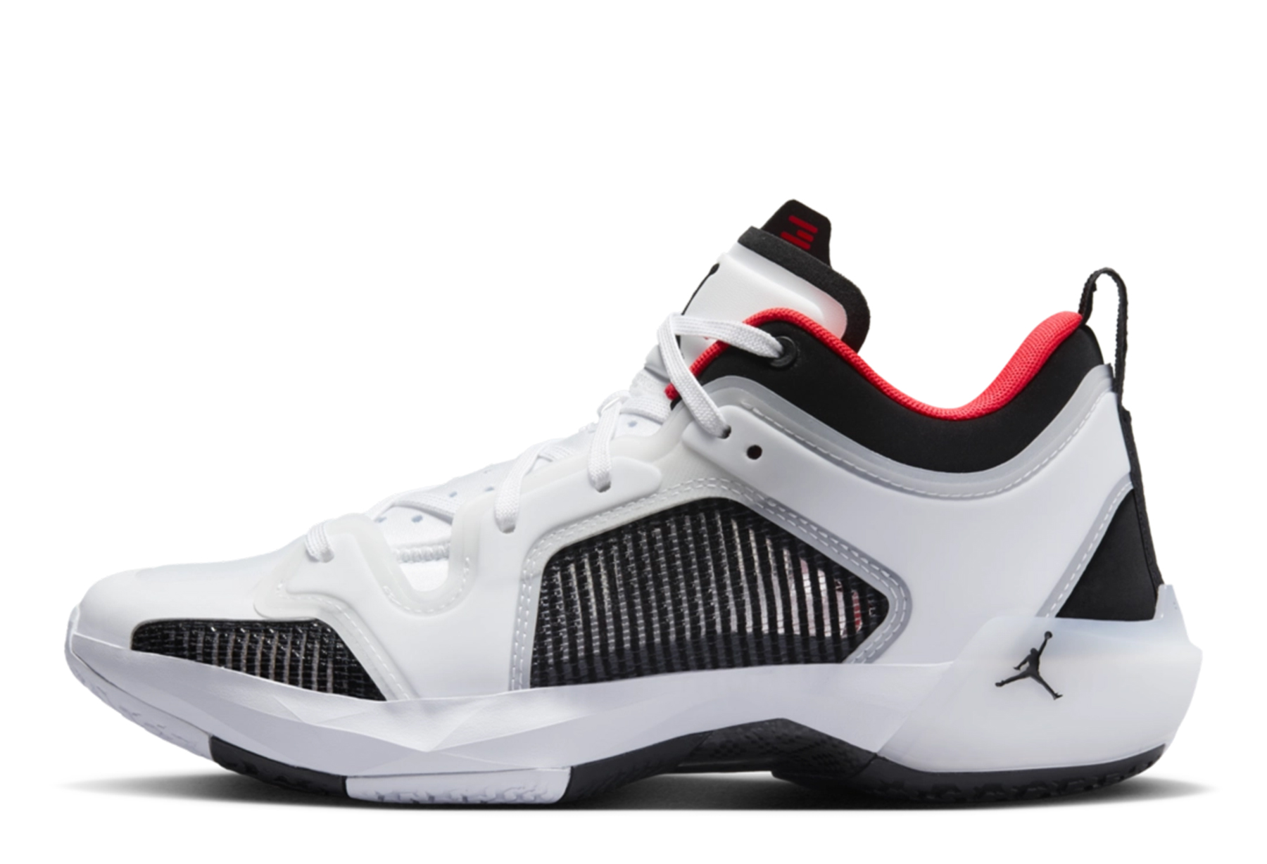 Air Jordan 37 Low 'Siren Head' (2023) White/Black/Siren Red sneaker – authenticated on KLEKT
