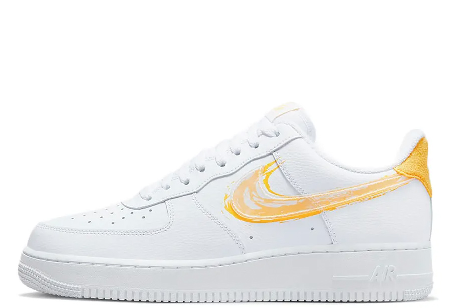 Nike 1 Low Brushstroke Solar Flare (2022) White/Solar Flare sneaker – authenticated on KLEKT