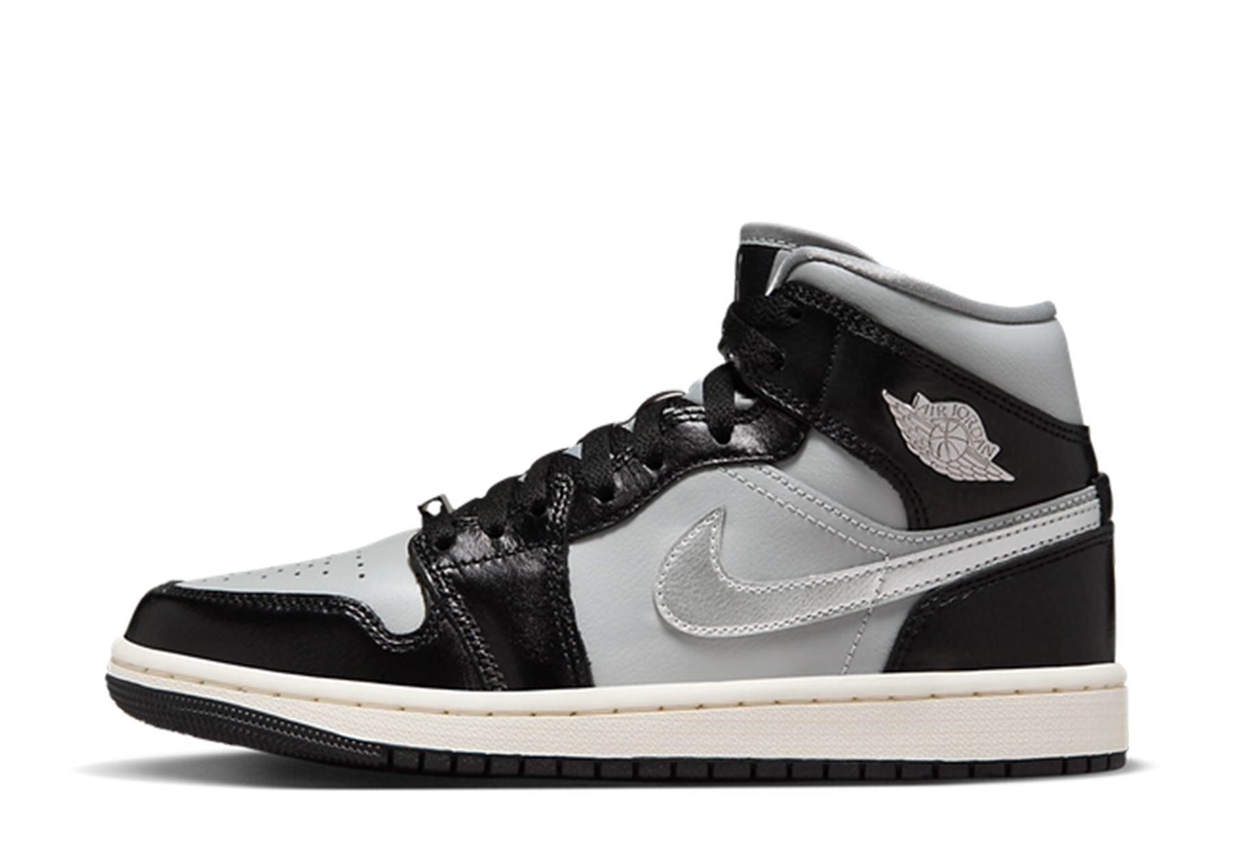 Air Jordan Air Jordan 1 Mid SE WMNS 'Black Chrome' (2023) BLACK/WHITE sneaker – authenticated on KLEKT