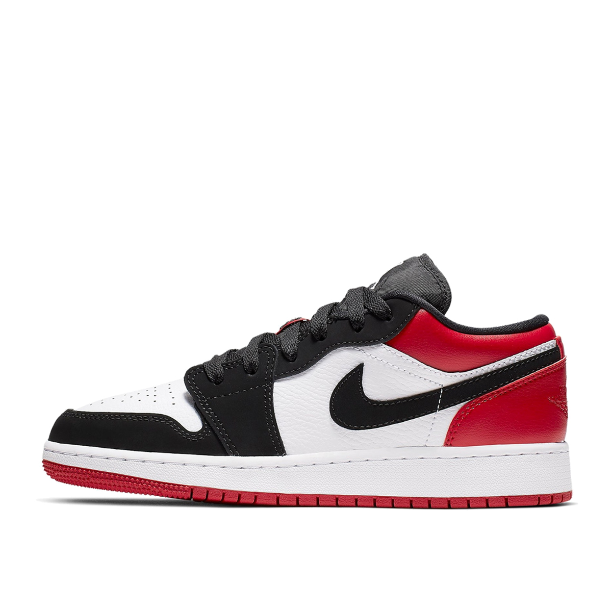 Air Jordan 1 Low 'Black Toe' (GS) (2019) WHITE/BLACK GYM RED sneaker – authenticated on KLEKT
