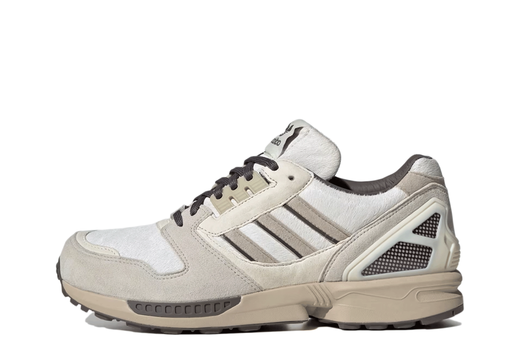 Adidas ZX 8000 'Alumina Pony Hair' – Animal Pack (2026) Alumina / Wonder Beige / Charcoal sneaker – authenticated on KLEKT