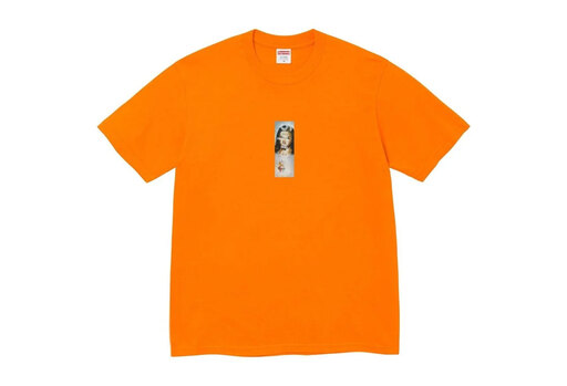 Supreme Prayer Card Box Logo Tee 'Orange' (FW26) – authenticated on KLEKT
