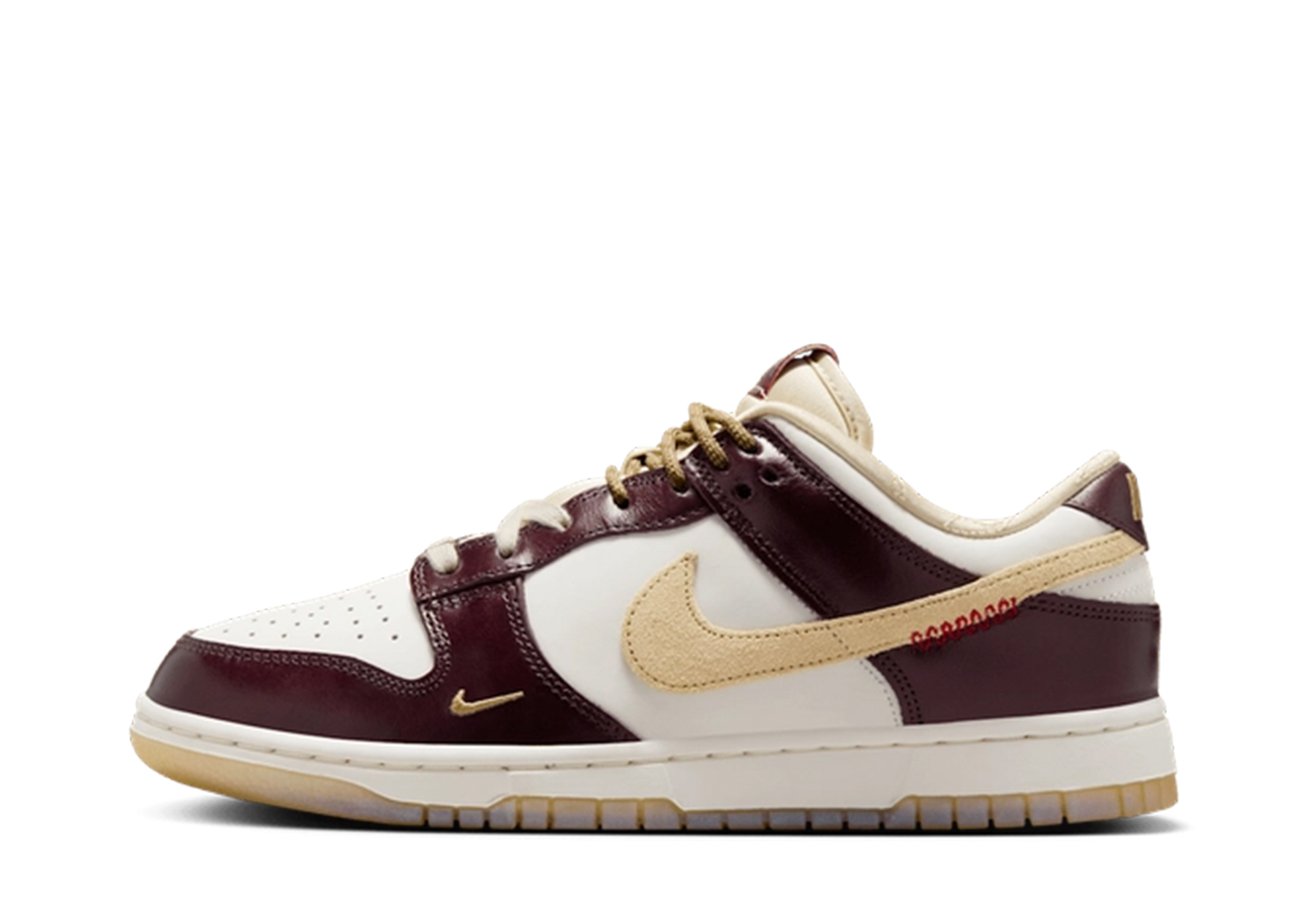 Nike Dunk Low LX WMNS 'Year Of the Snake' (2025) Sail/Team Gold/Burgundy Crush sneaker – authenticated on KLEKT