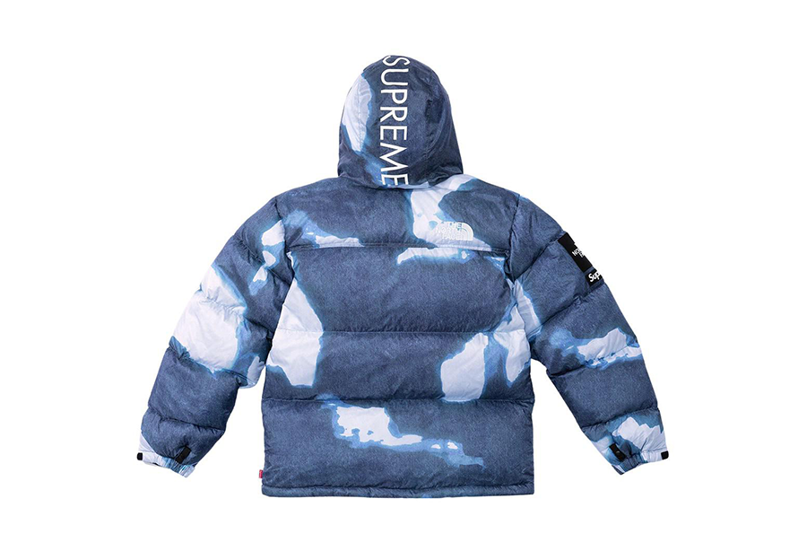 Supreme x The North Face® Bleached Denim Print Nuptse Jacket Indigo (FW21) INDIGO sneaker – authenticated on KLEKT
