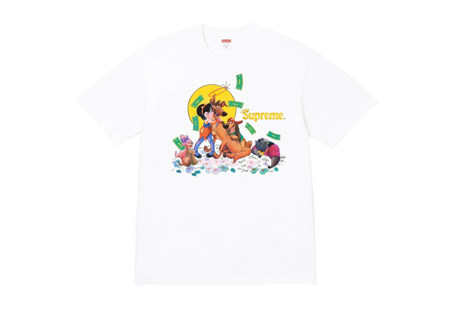 Supreme All Dogs Go To Heaven Tee 'White' (FW25) – authenticated on KLEKT