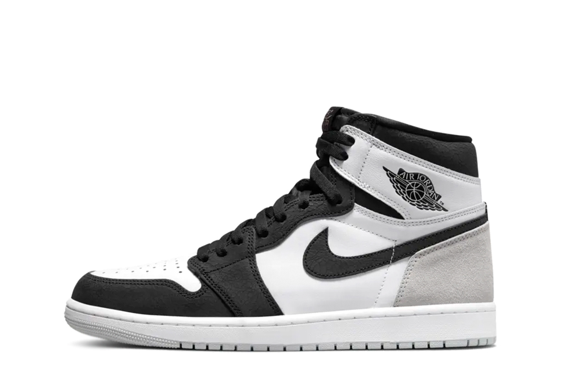 Air Jordan 1 Retro High OG 'Stage Haze' (2022) black/white/grey sneaker – authenticated on KLEKT