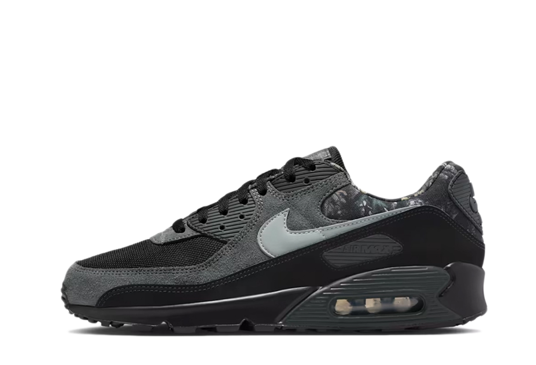 Nike Air Max 90 'Realtree®' (2026) Black/Dark Smoke Grey/Metallic Cool Grey sneaker – authenticated on KLEKT