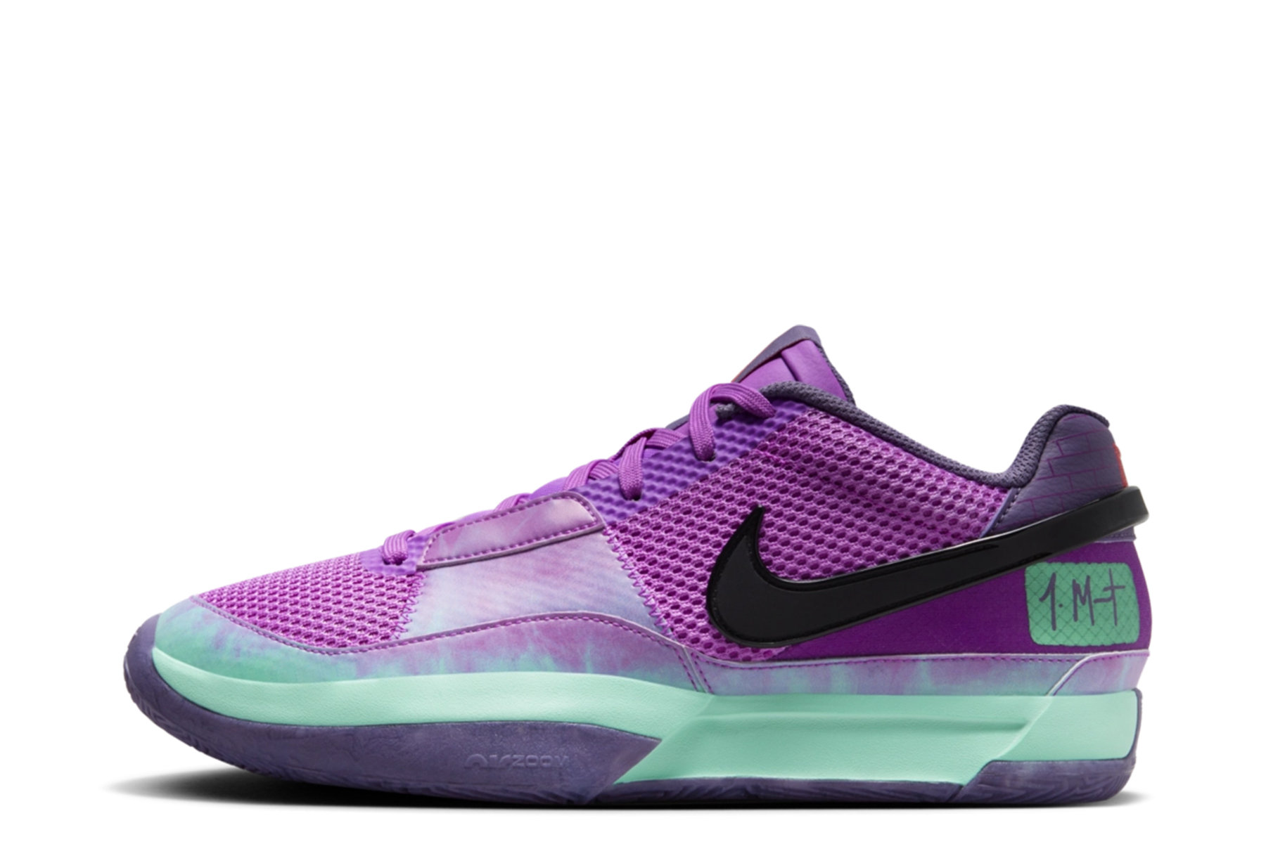 Nike Ja 1 'Christmas' (2023) Fuchsia Dream/Black/Emerald Rise/Magic Ember/Canyon Purple sneaker – authenticated on KLEKT