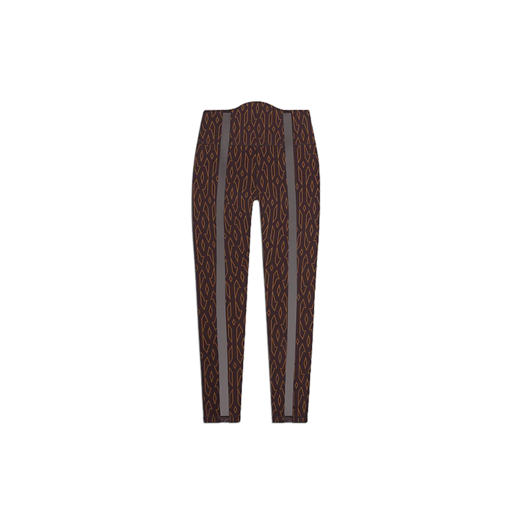 Adidas Ivy Park Monogram Sheer Panel Tights Wild Brown/Night Red (SS21)