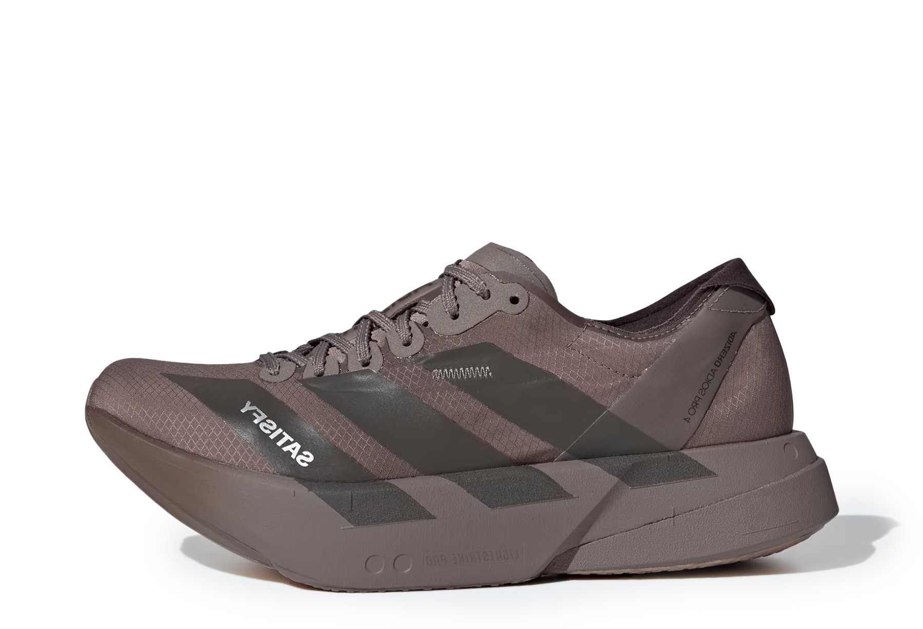 Adidas x Satisfy Adios Pro 4 'Brown' (2026) Brown / Aurora Coffee Met. / Aurora Coffee sneaker – authenticated on KLEKT