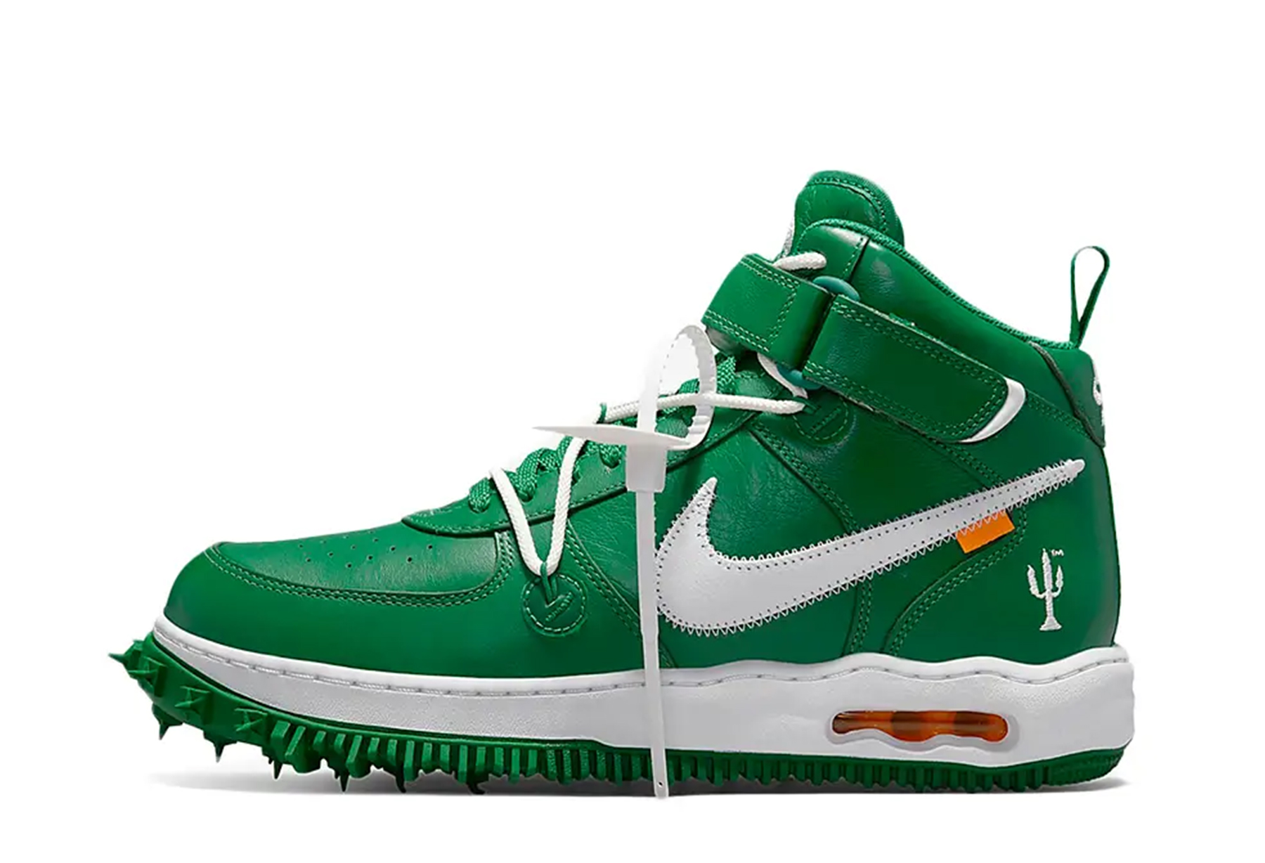 Nike x Off-White Air Force 1 Mid Pine Green (2023) PINE GREEN sneaker – authenticated on KLEKT