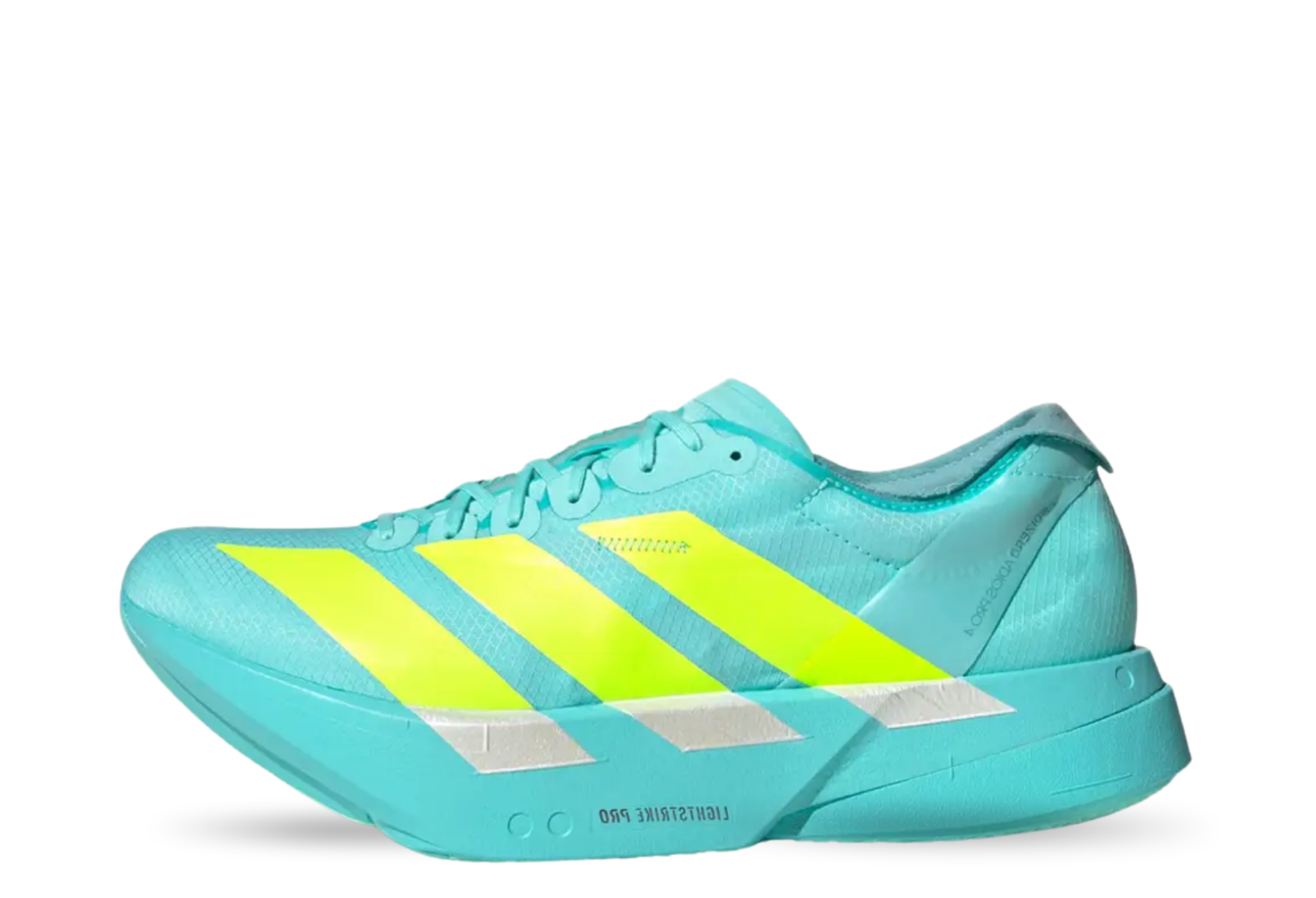Adidas Adizero Adios Pro 4 'Flash Aqua' (2025) FLASH AQUA/LUCID LEMON/MINT TON sneaker – authenticated on KLEKT