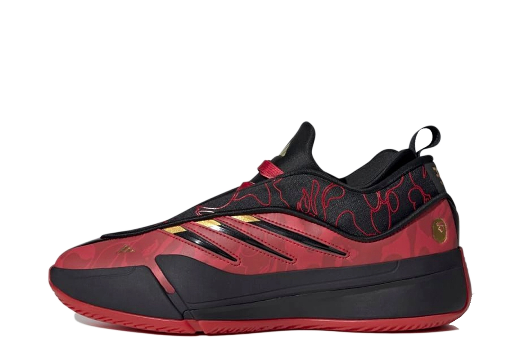 Adidas x BAPE Dame 9 'Better Scarlet' (2024) Better Scarlet/Core Black/Gold sneaker – authenticated on KLEKT