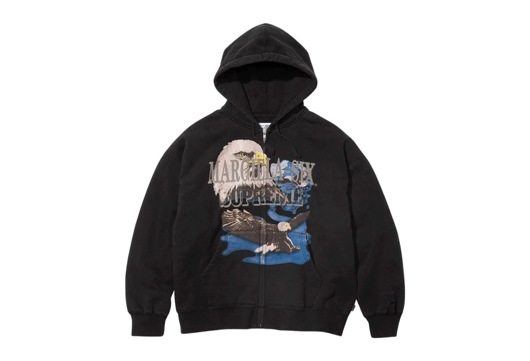 Supreme x MM6 Maison Margiela Eagle Zip Up Hooded Sweatshirt 'Black' (SS26) BLACK sneaker – authenticated on KLEKT