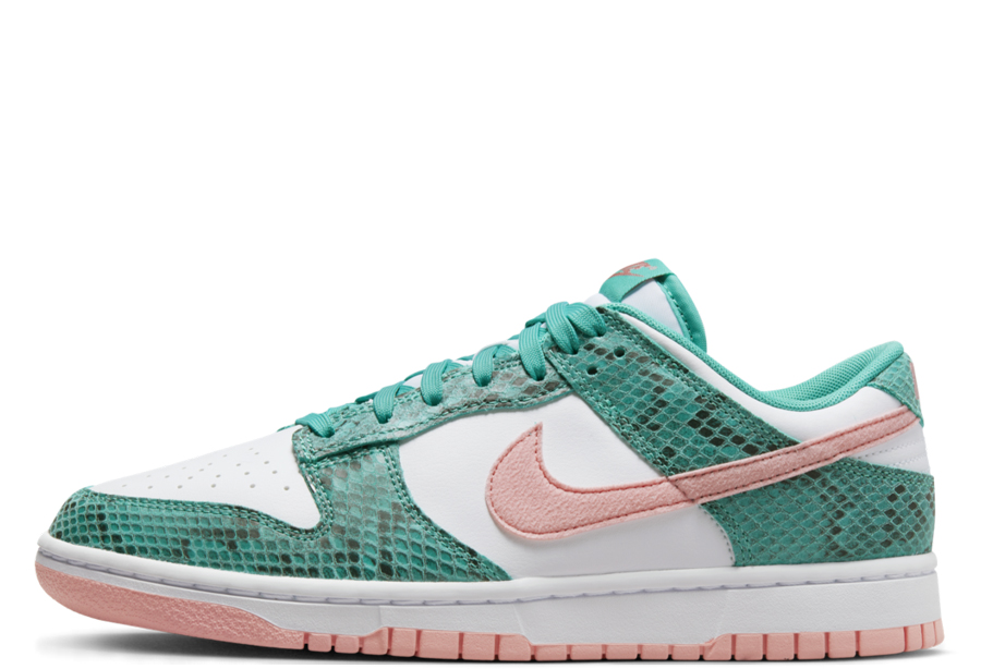 Nike Dunk Low Snakeskin (2022) WASHED TEAL/WHITE/BLEACHED CORAL/BLACK sneaker – authenticated on KLEKT
