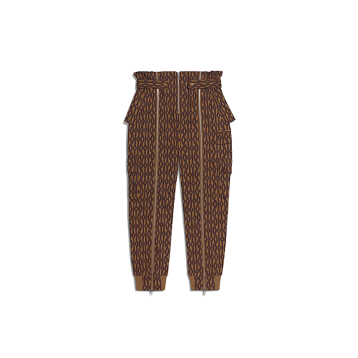 Adidas Ivy Park Monogram Zipper Pants Wild Brown/Night Red (SS21)