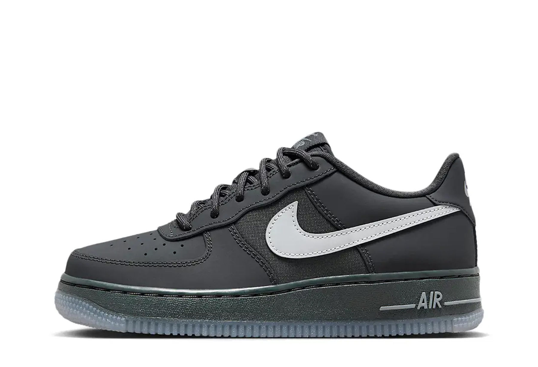 Nike Air Force 1 Low GS Reflective Swoosh Black (2023) BLACK sneaker – authenticated on KLEKT