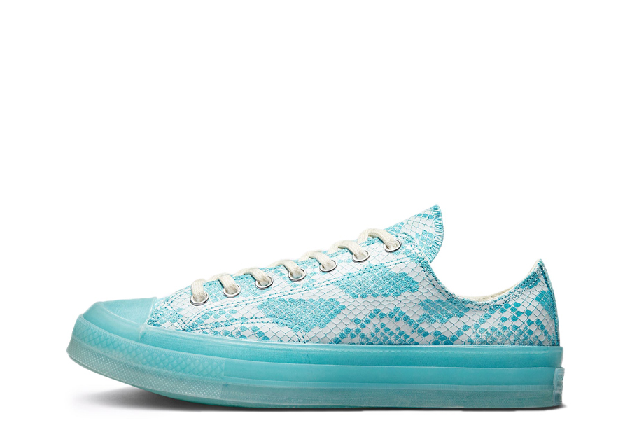 Converse x Tyler The Creator Chuck 70 Low Python Topaz Blue (2022) White/Blue Topaz/Black sneaker – authenticated on KLEKT