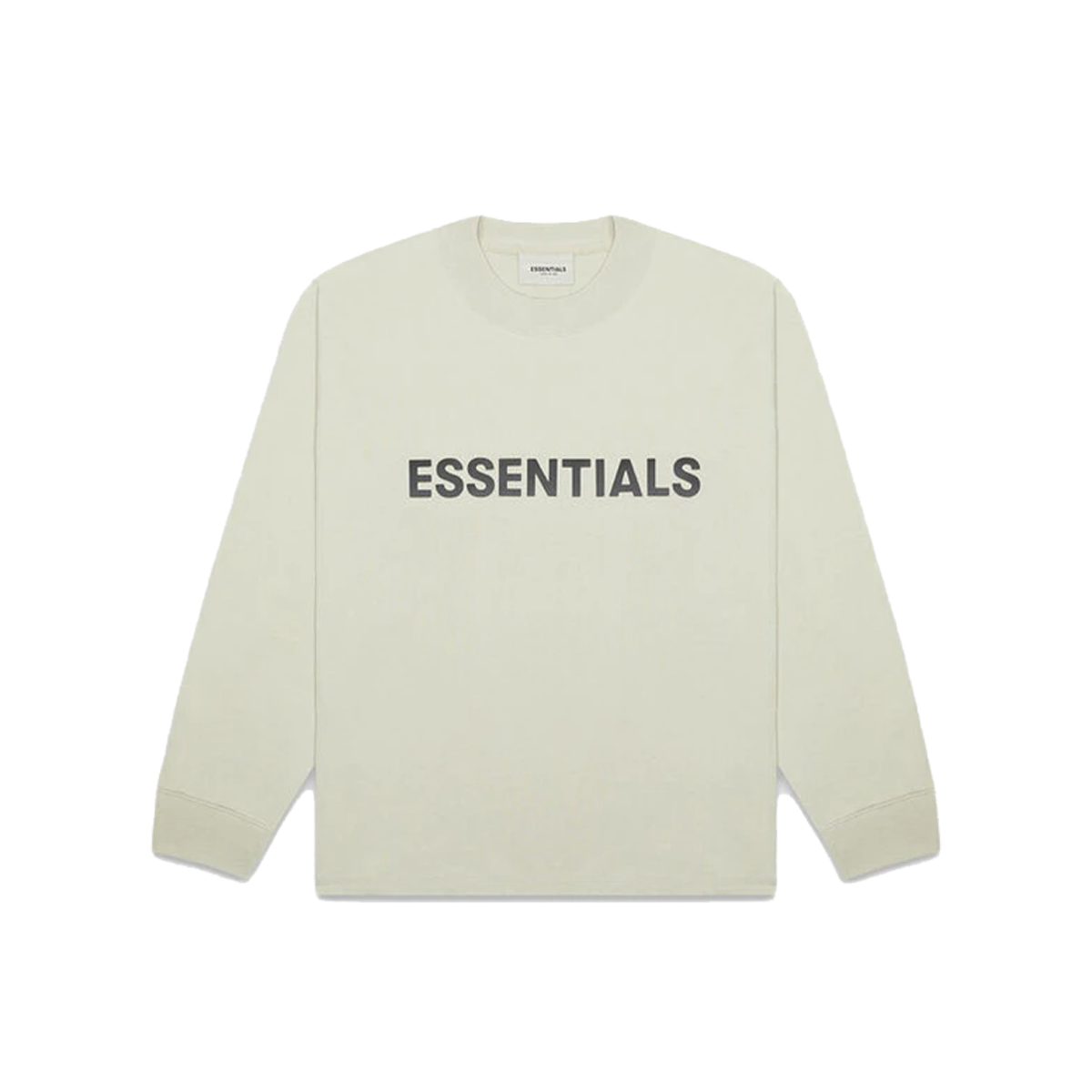 Fear Of God ESSENTIALS 3D Silicon Applique Boxy Long Sleeve T-Shirt Alfalfa Sage (FW20) ALFALFA SAGE sneaker – authenticated on KLEKT