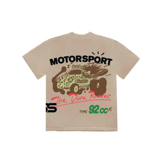 Travis Scott Cactus Jack Motor Sport Tee Tan (SS21)