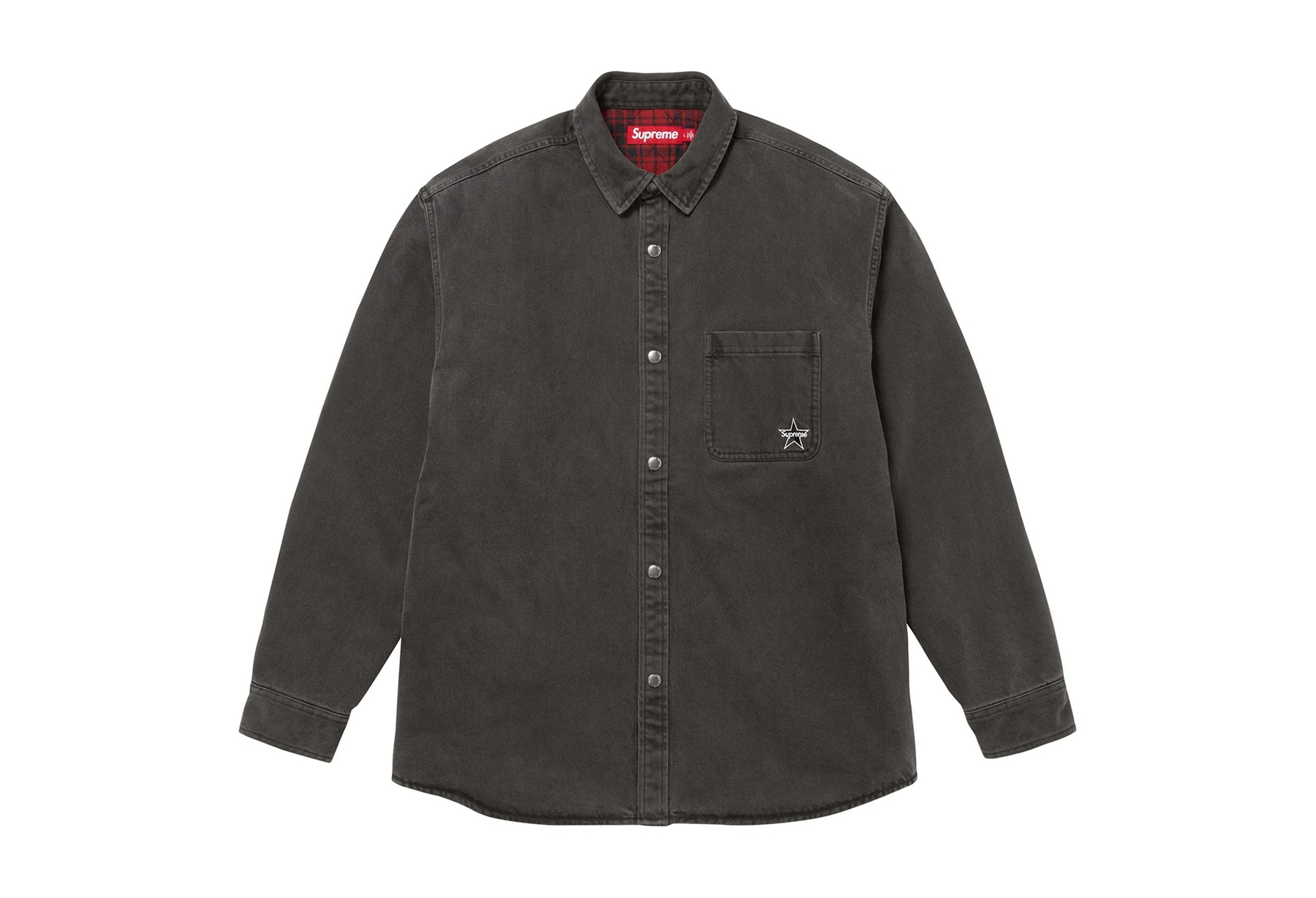 Supreme Quilted Lined Denim Snap Shirt 'Light Washed Indigo' (FW25) INDIGO sneaker – authenticated on KLEKT