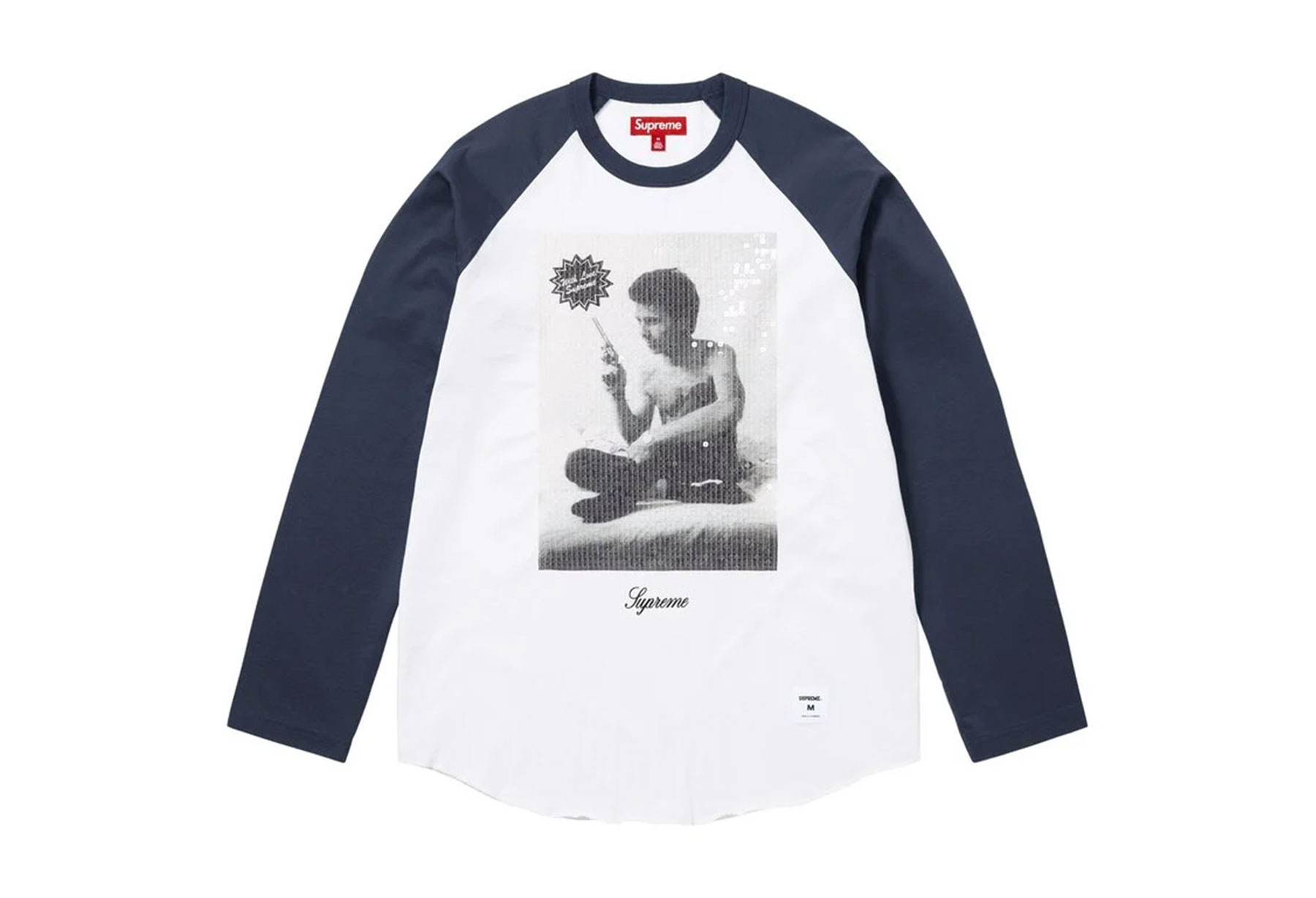 Supreme x Larry Clark Sequin Raglan L/S Top 'Navy' (FW26) NAVY sneaker – authenticated on KLEKT