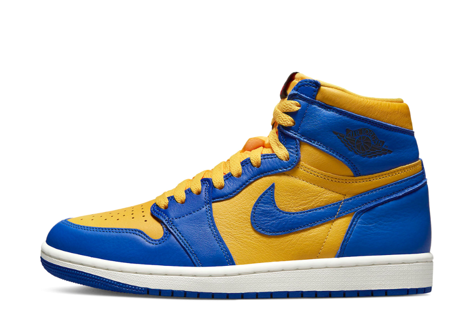 Air Jordan 1 Retro WMNS High OG 'Reverse Laney' (2023) Varsity Royal/Varsity Maize-Sail-Fire Red sneaker – authenticated on KLEKT