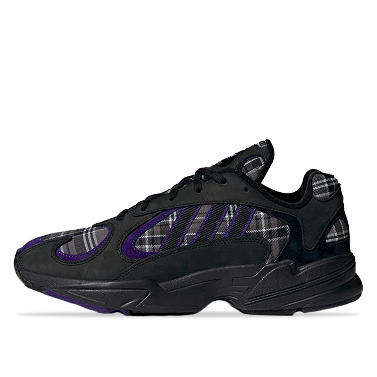 Adidas Yung-1 Tartan Black Purple sneaker – authenticated on KLEKT