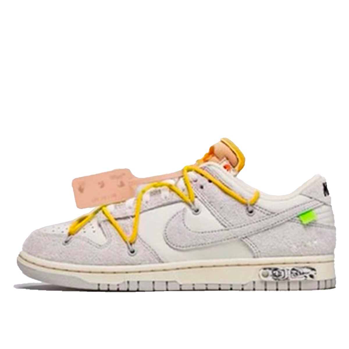 Nike x Off-White Dunk Low 'Lot 39' (2021) WHITE/NEUTRAL GREY-WHITE-BLACK/VIBRANT YELOW sneaker – authenticated on KLEKT