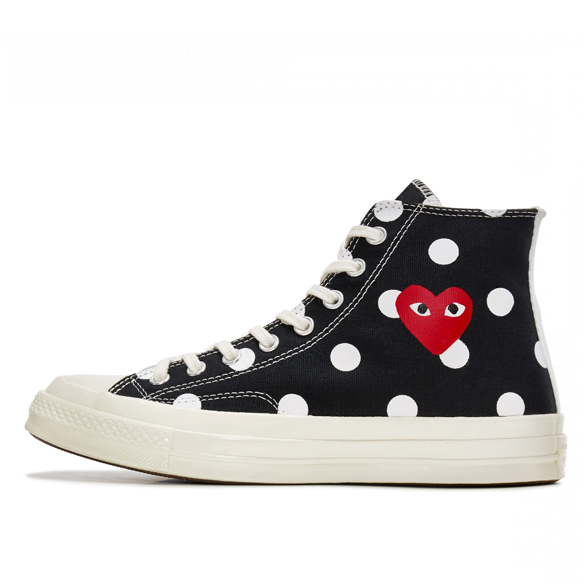 Converse Chuck Taylor All-Star 70s Hi Comme des Garcons CDG Polka Dot Black sneaker – authenticated on KLEKT