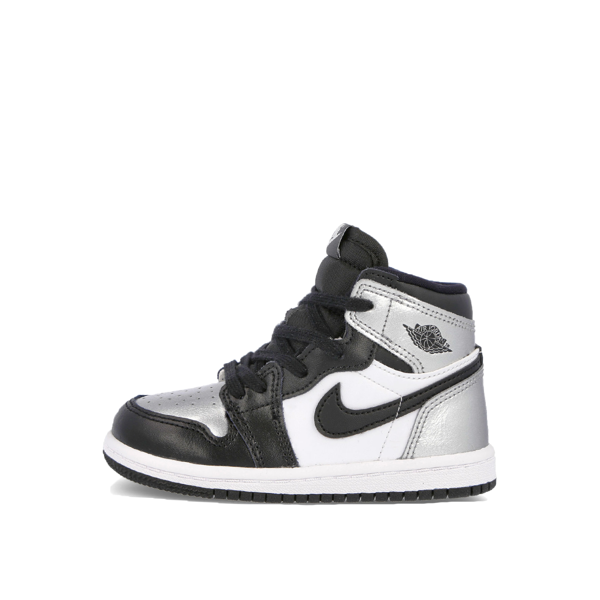 Air Jordan 1 Retro High Silver Toe (TD) (2021) BLACK/METALLIC SILVER WHITE BLACK sneaker – authenticated on KLEKT