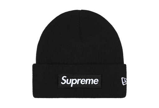 Supreme x New Era Box Logo Beanie 'Black' (FW25) – authenticated on KLEKT