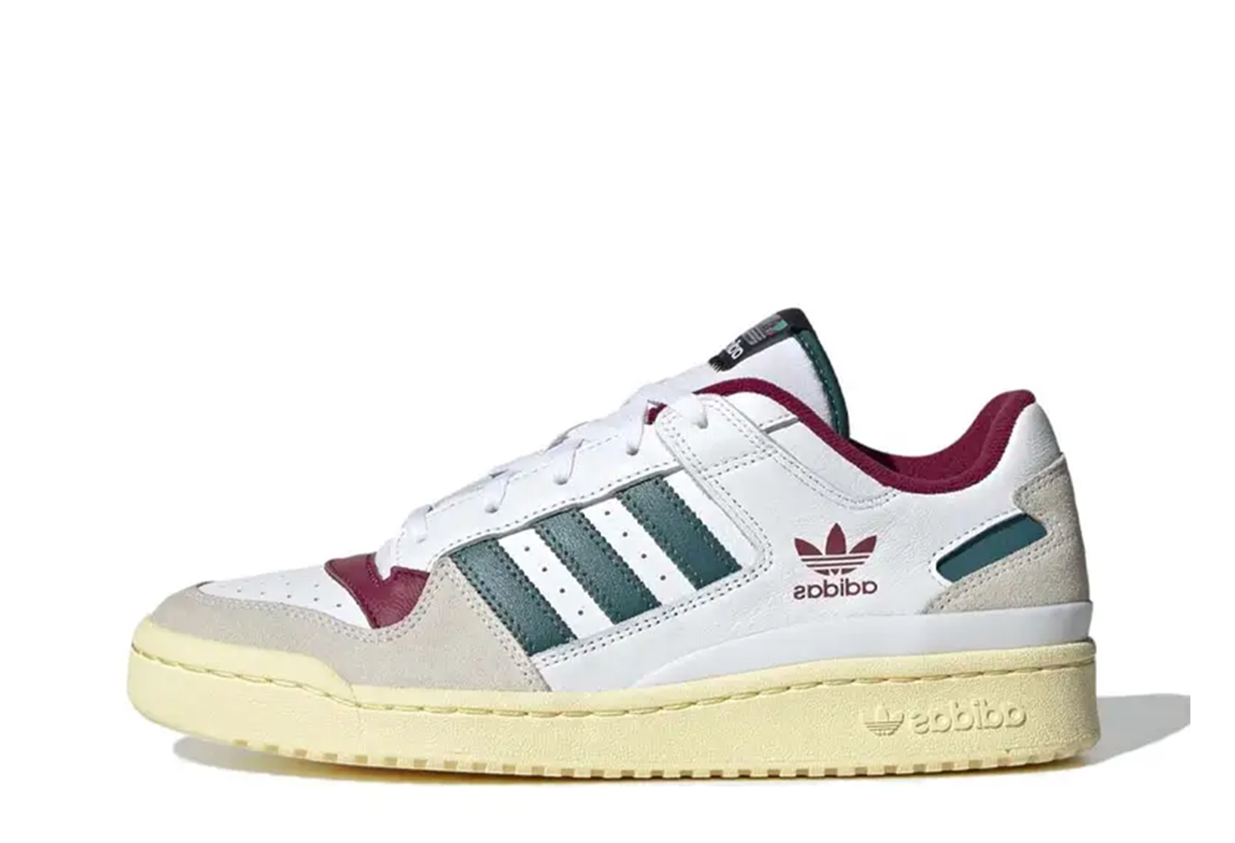 Adidas Forum Low CL White Teal Burgundy (2022) WHITE/TEAL/BURGUNDY sneaker – authenticated on KLEKT
