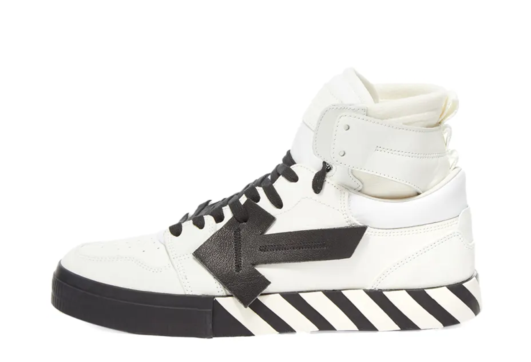 Off White High Top Vulcanized 'White & Black' WHITE/BLACK sneaker – authenticated on KLEKT