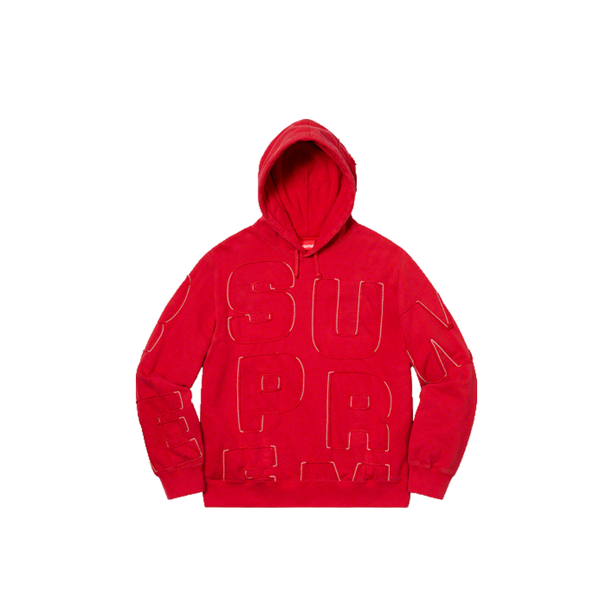 Supreme Cutout Letters Hooded Sweatshirt Red (SS20) RED sneaker – authenticated on KLEKT
