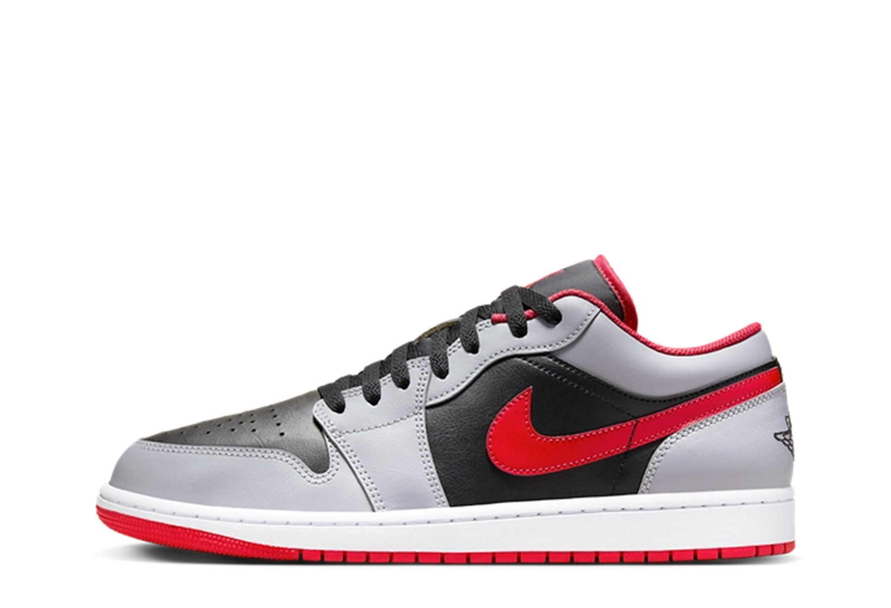 Air Jordan 1 Low 'Cement Bred' (2024) Black/Cement Grey/Fire Red sneaker – authenticated on KLEKT