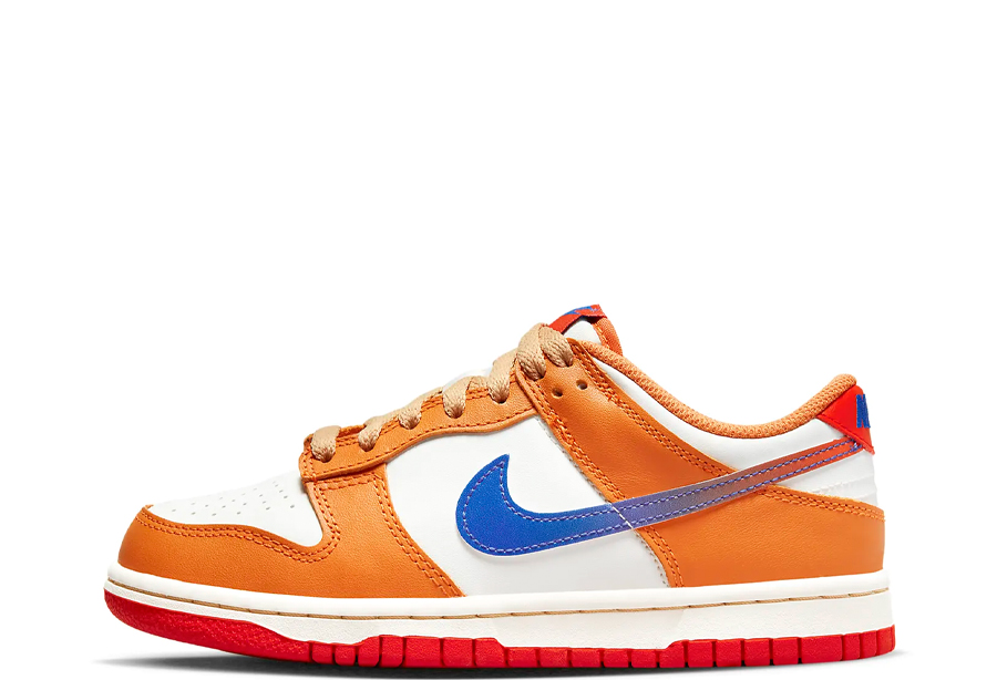 Nike Dunk Low GS Orange Blue (2022) Sail/University Red/Hot Curry/Game Royal sneaker – authenticated on KLEKT