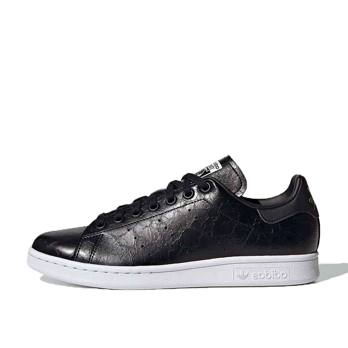 Adidas WMNS Stan Smith Cracked Leather Black Gold (2021) sneaker – authenticated on KLEKT