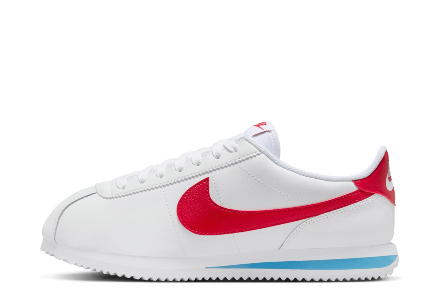 Nike Cortez WMNS 'Forrest Gump' (2024) White/Varsity Red/Blue sneaker – authenticated on KLEKT