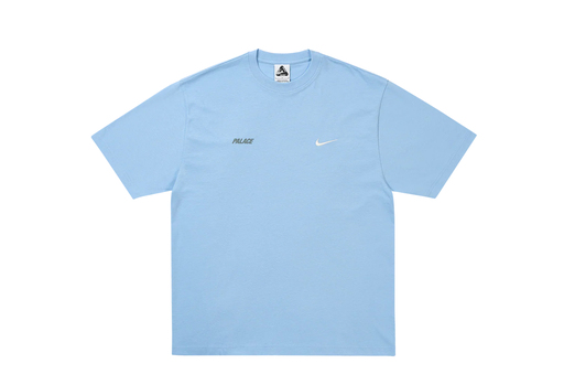 Palace x Nike Font Swoosh T-Shirt 'Sky Blue' (SS26) – authenticated on KLEKT