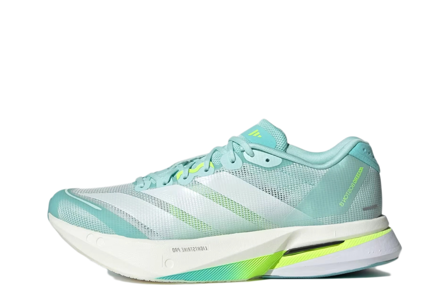 Adidas Adizero Boston 13 WMNS 'Semi Flash Aqua' (2025) Semi Flash Aqua/Zero Metalic/Lucid Lemon sneaker – authenticated on KLEKT