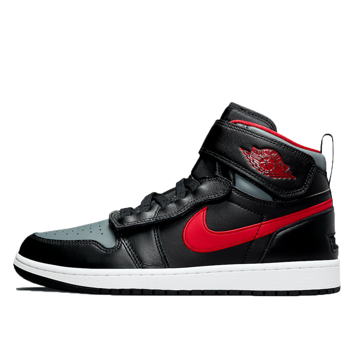 Air Jordan 1 Hi FlyEase Black Gym Red (2021) BLACK/SMOKE GREY/WHITE-GYM RED sneaker – authenticated on KLEKT