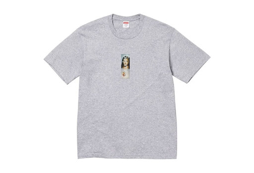 Supreme Prayer Card Box Logo Tee 'Heather Grey' (FW26) – authenticated on KLEKT