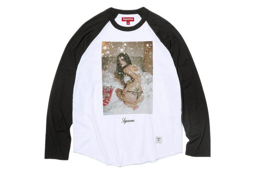 Supreme x Larry Clark Sequin Raglan L/S Top 'Black' (FW26) – authenticated on KLEKT