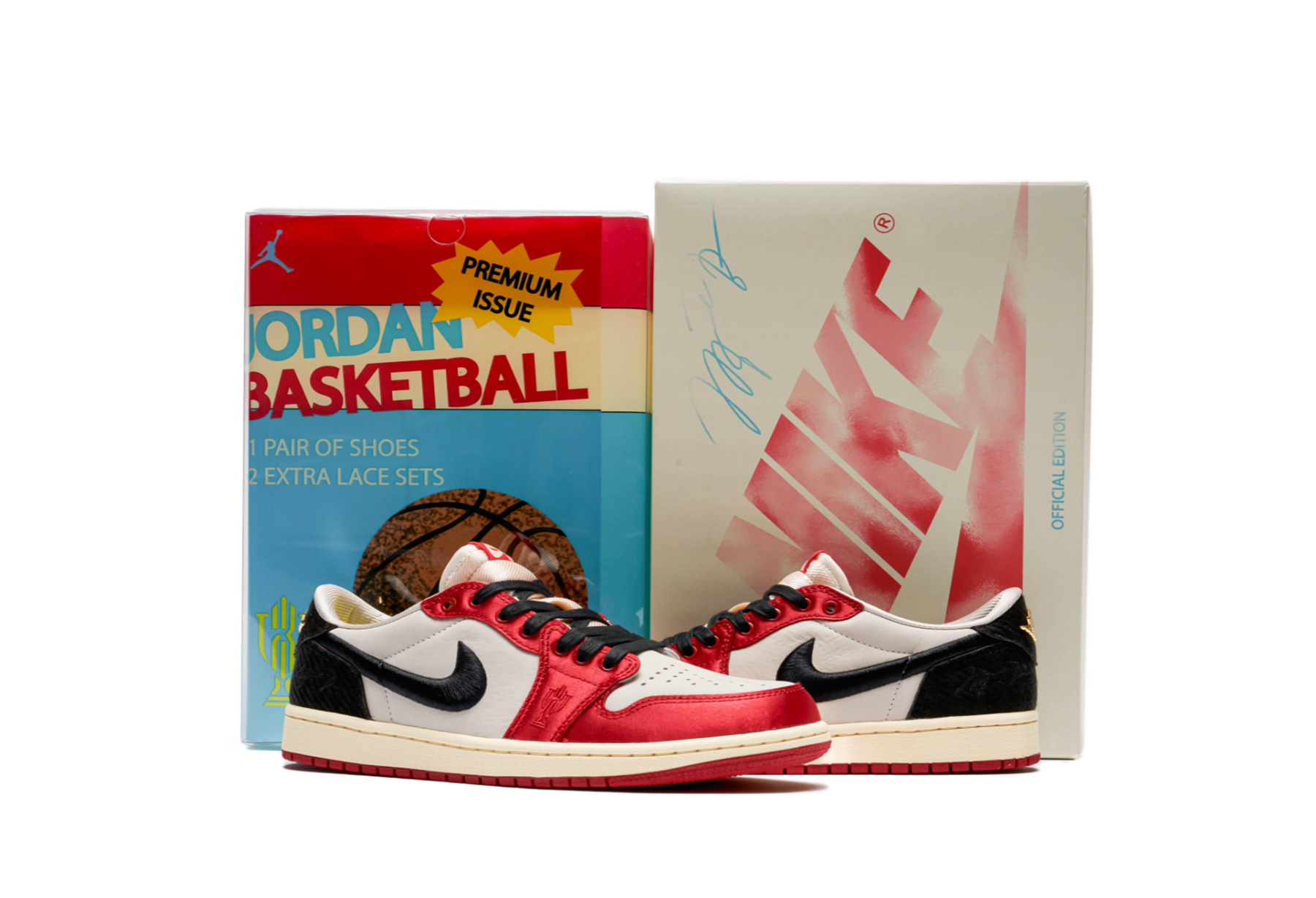 Air Jordan x Trophy Room 1 Low OG 'Away' (2024) Sail/Black/Varsity Red/Muslin sneaker – authenticated on KLEKT