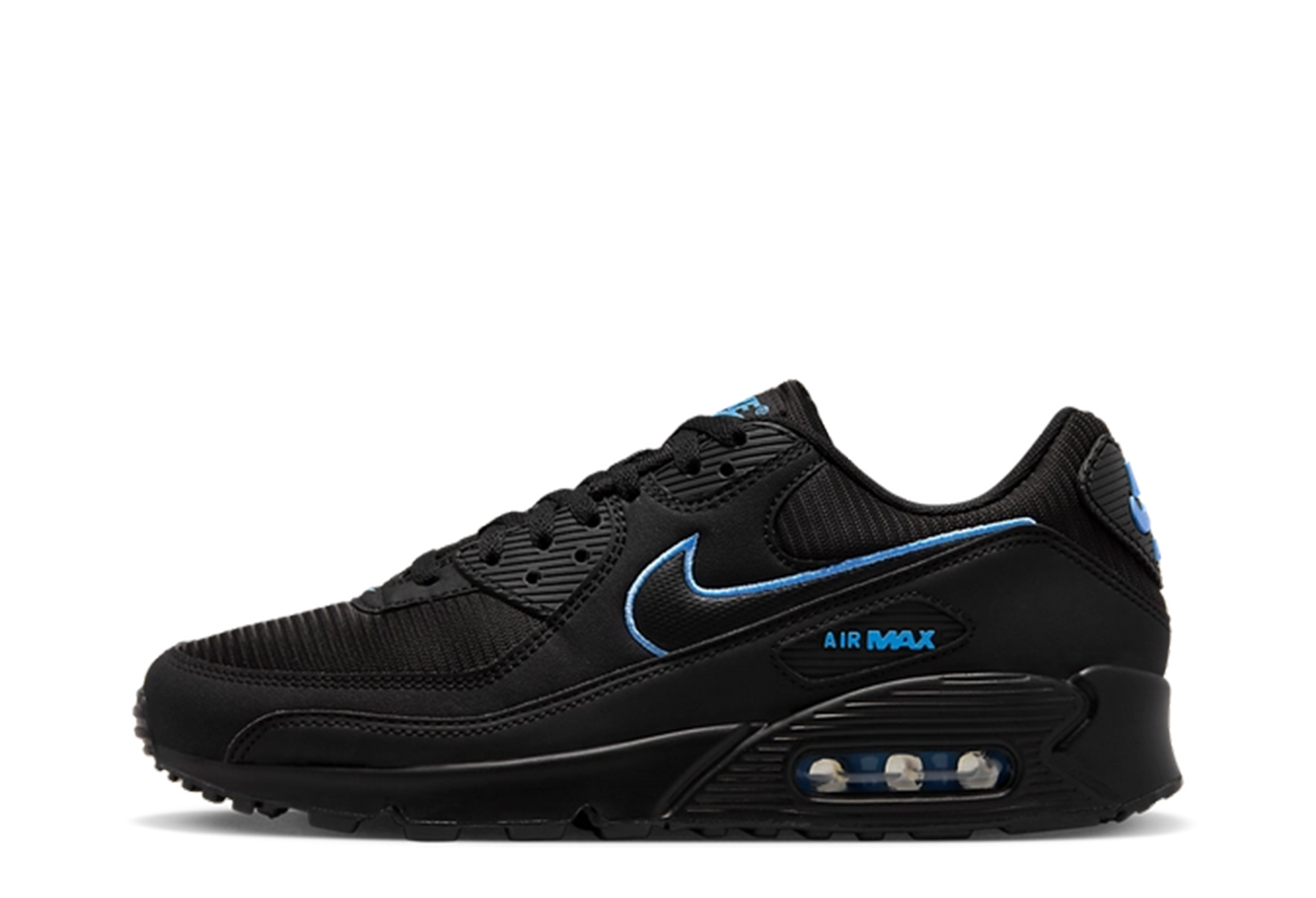 Nike Air Max 90 'Black University Blue' (2023) BLACK/UNIVERSITY BLUE sneaker – authenticated on KLEKT