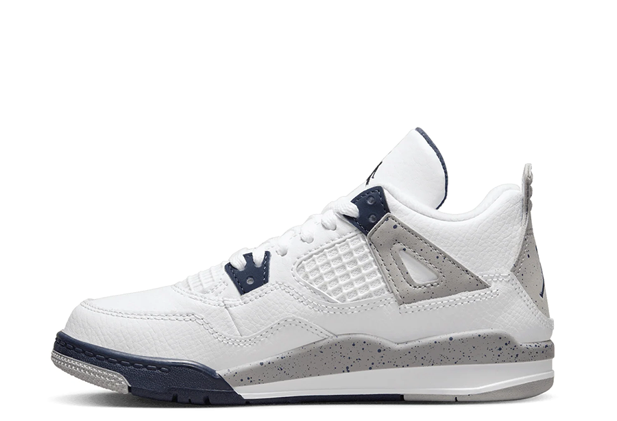 Air Jordan 4 Retro PS 'Midnight Navy' (2022) WHITE/MIDNIGHT NAVY/LIGHT SMOKE GREY/FIRE RED sneaker – authenticated on KLEKT